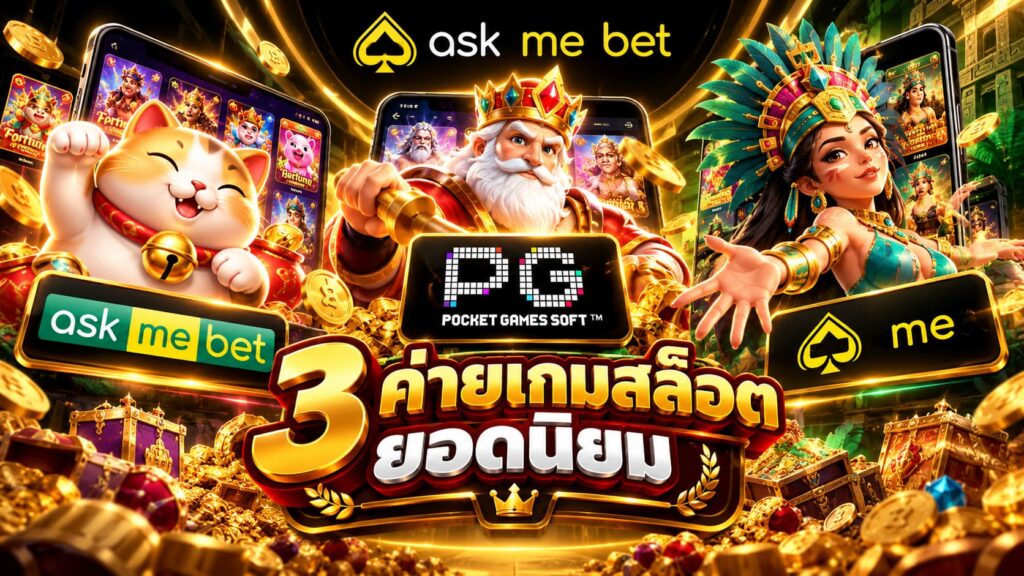 3 ค่ายเกมสล็อตยอดนิยม