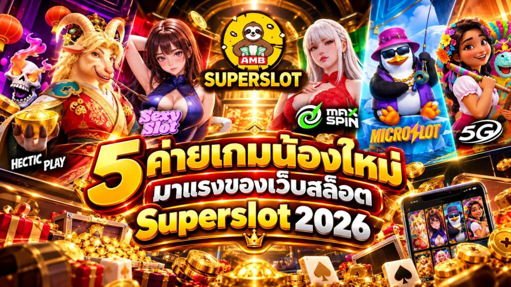 5 ค่ายเกมน้องใหม่ มาแรงของเว็บสล็อต Superslot 2026